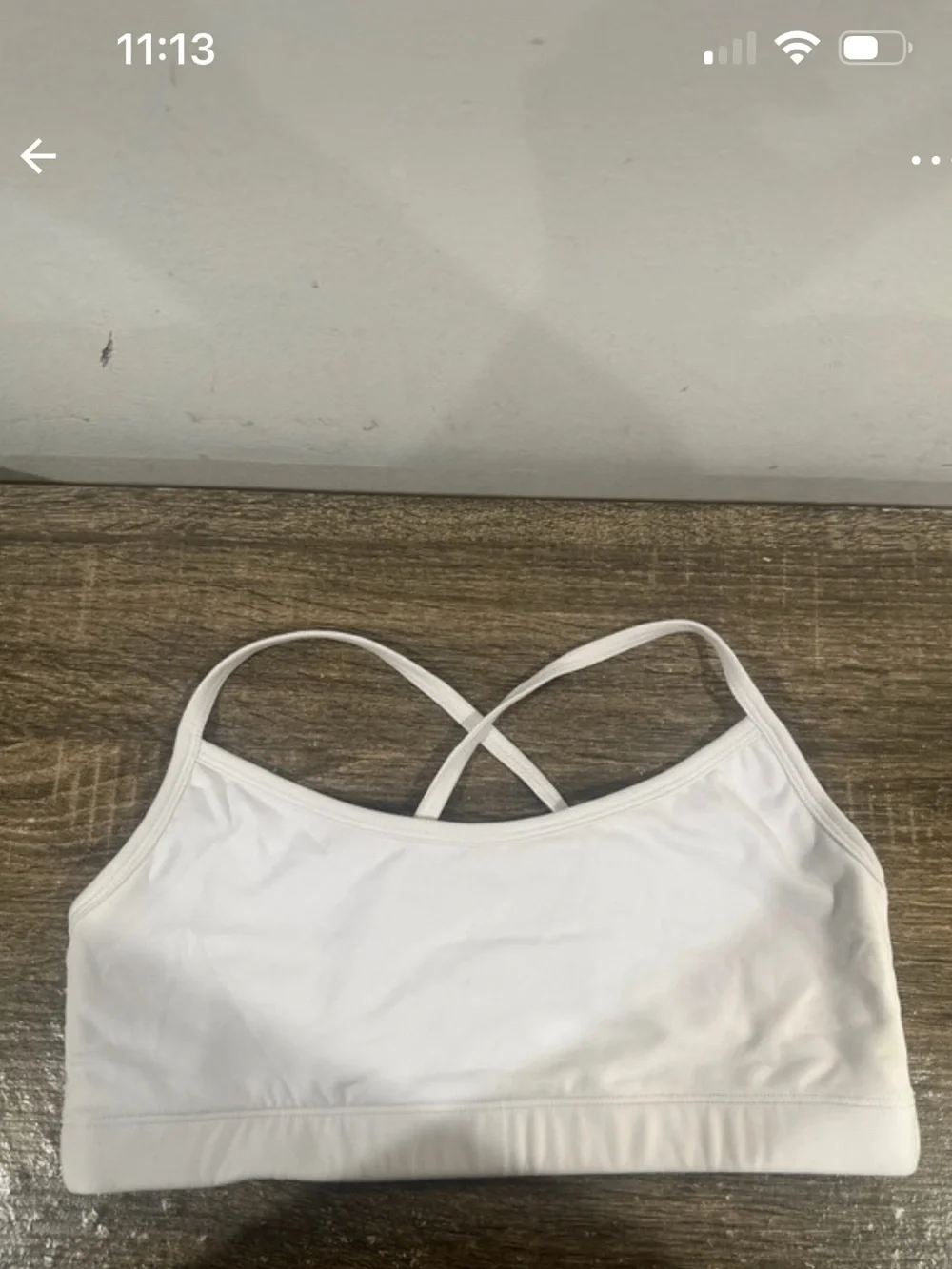 Year of Ours White Cross-Back Swim Bralette